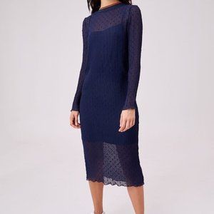 College LS Dress, Navy